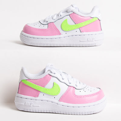 AF1 Pink and Green Fluo