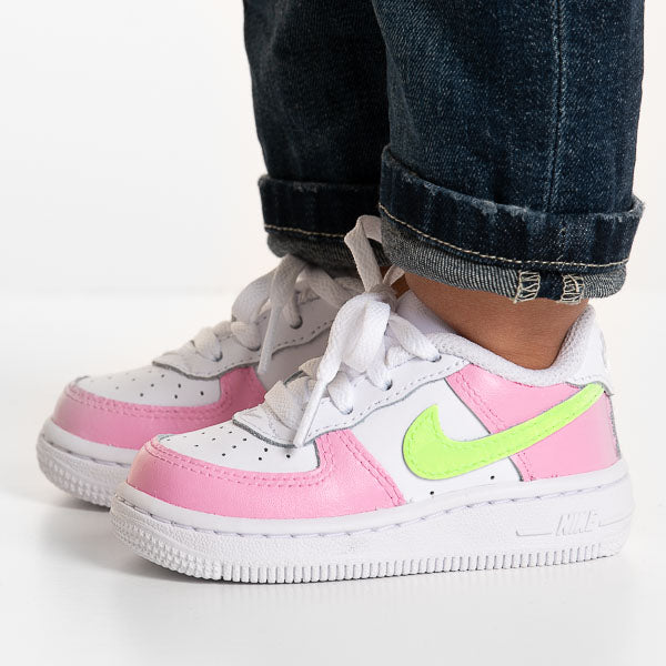 AF1 Pink and Green Fluo