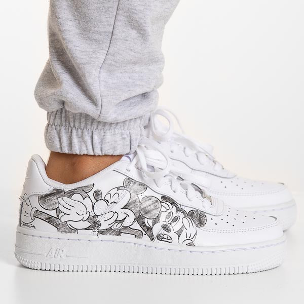 AF1 Mickey Black and White