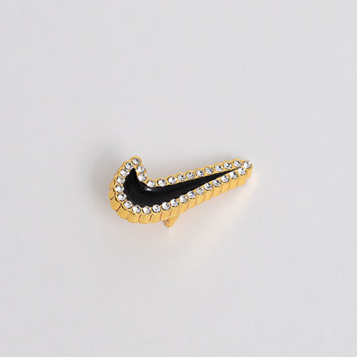 Nike Swoosh Black / Gold Glitter