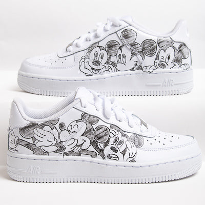 AF1 Mickey Black and White